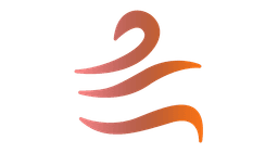 company logo, wind icon